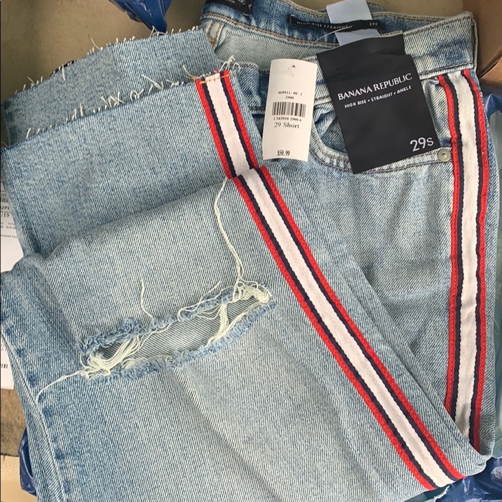 High rise straight medium wash vintage‎